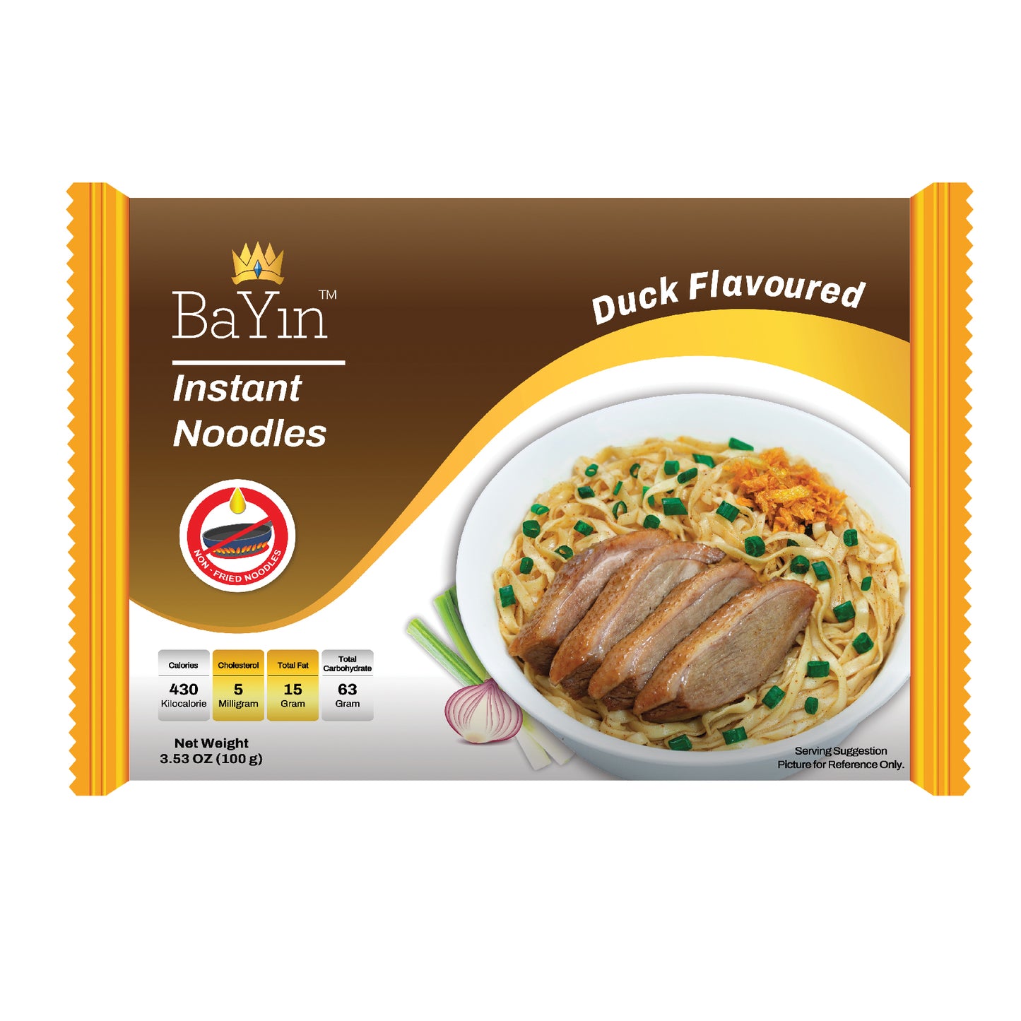 BaYin - Duck Flavored Instant Noodle ဘုရင်တံဆိပ် ဘဲသားဆီချက် အရသာ ခေါက်ဆွဲသုပ်