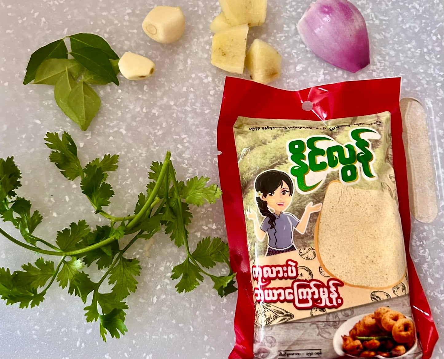 Nylon - Roasted Chick-Pea Baya Kyaw Powder နိုင်လွန် ကုလားပဲ ဘယာကြော်မှုန့်