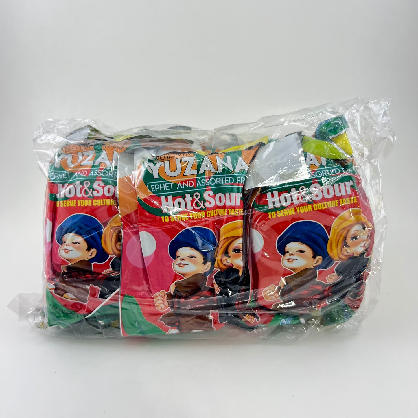 Yuzana Tea Salad Kit - Hot & Sour 64g x 10 Pkgs (အသင့်စား ချဉ်စပ် လက်ဖက်ထုတ်အသေး (၁၀) ထုတ်တွဲ