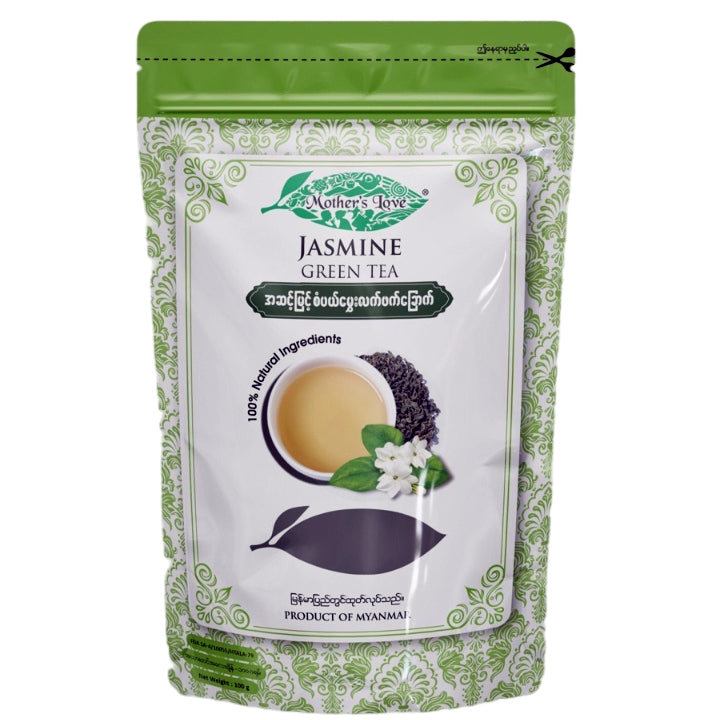Mother's Love - Jasmine Green Tea (100g) စပယ် မွေး လက် ဖက် ခြောက်