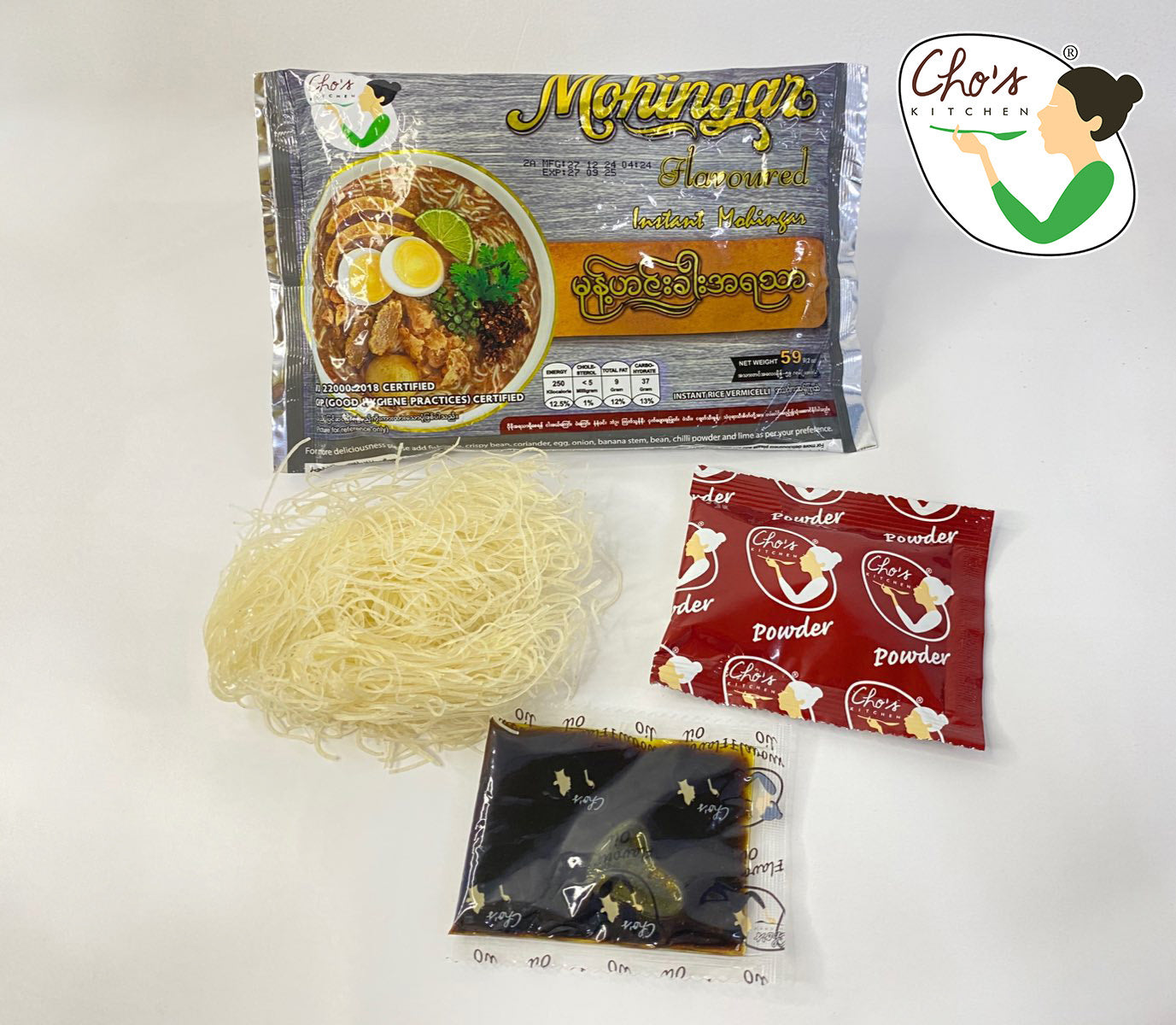 Cho's Instant Rice Vermicelli Mohingar (Cho အသင့် စား မုန့် ဟင်း ခါး) 61g