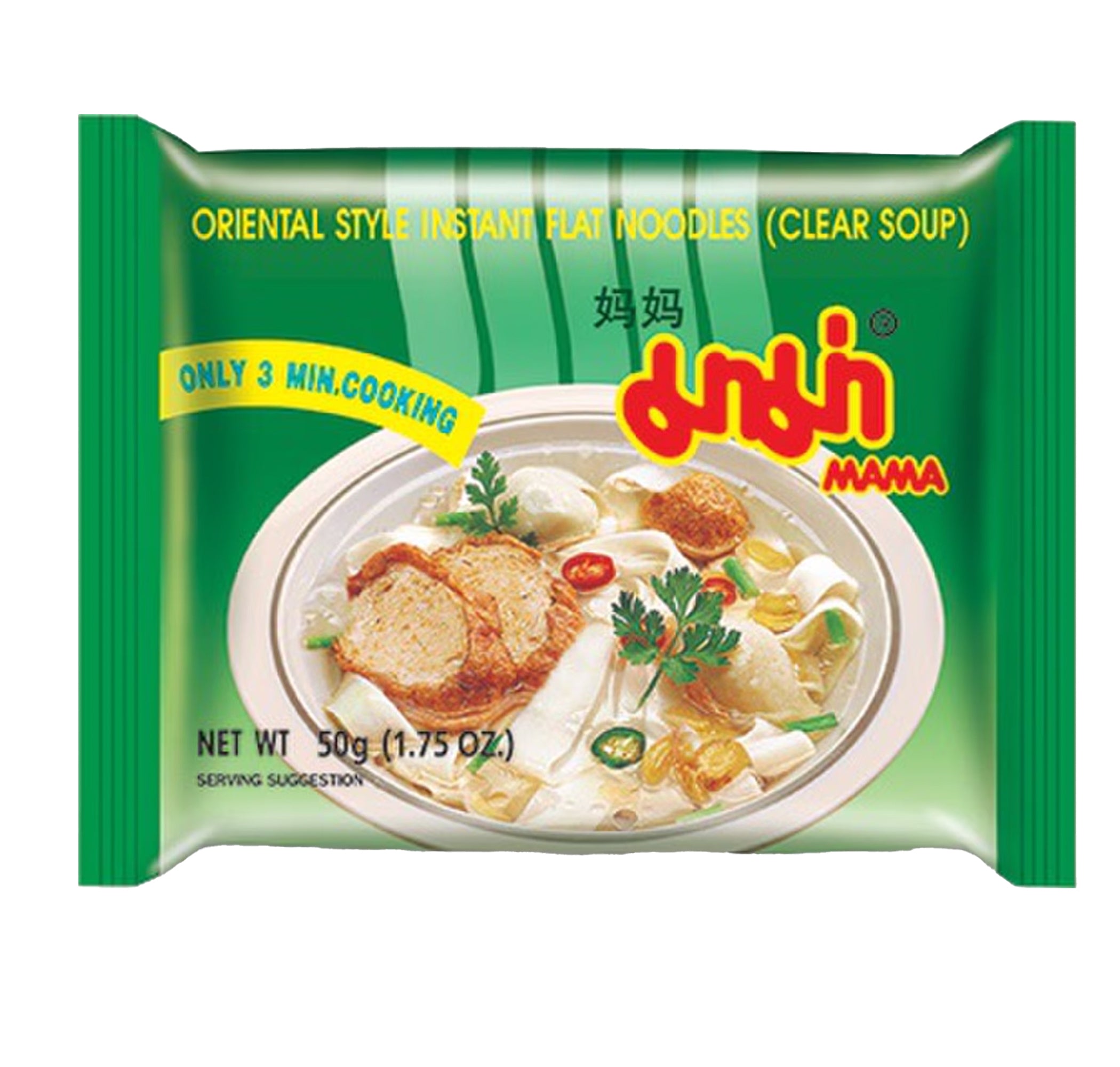 MAMA - Flat Noodle Clear Flavor Instant Noodle (soup)(50g)