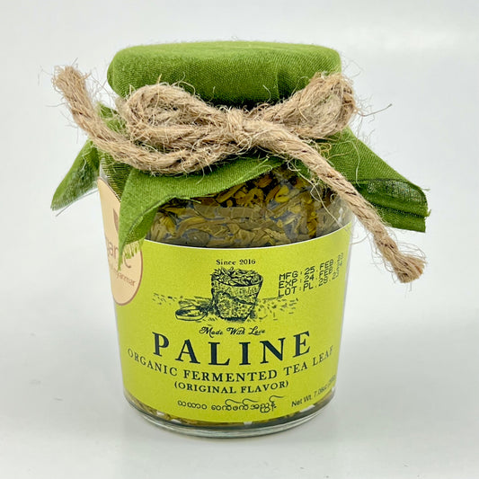 Paline Organic Tea Leaf (Original Flavor) for Tea Salad Dressing (Non Spicy) (7.06oz) ပလိုင်းလက်ဖက်အညွှန့်