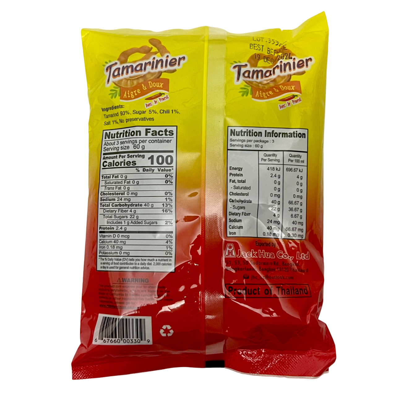 JHL Thai Tamarind Candy Sweet and Sour with Chili