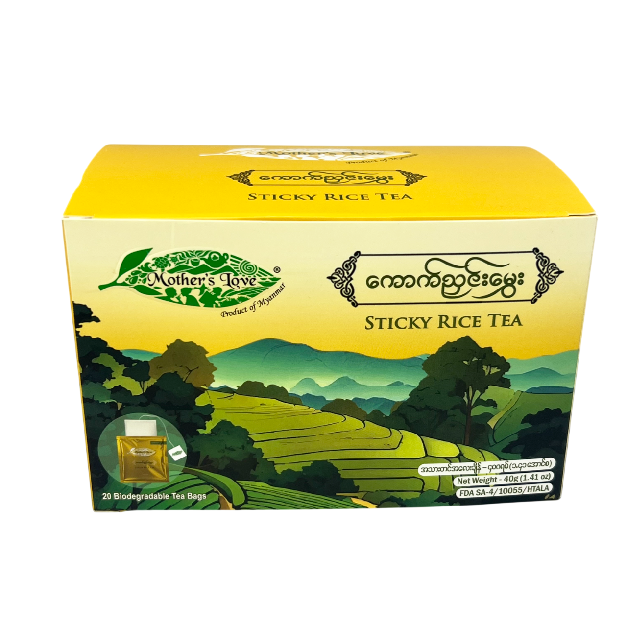 Mother's Love - Sticky Rice Tea (20 Tea bags) (40g) ကောက်ညှင်းမွှေး