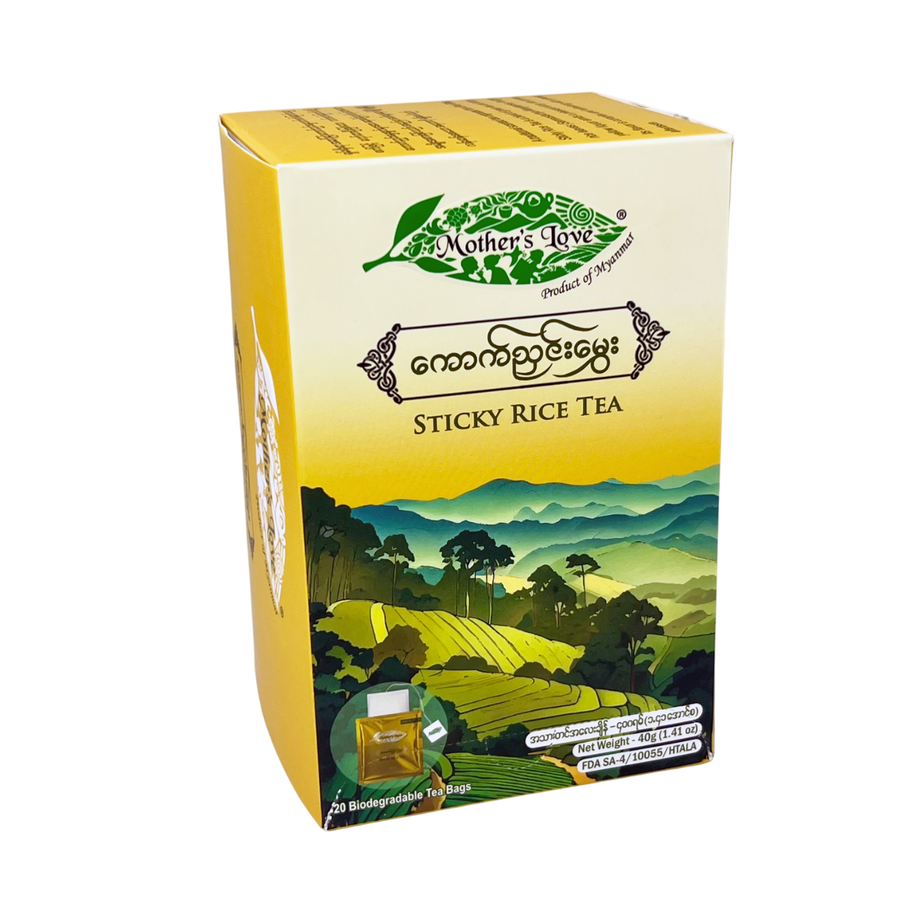Mother's Love - Sticky Rice Tea (20 Tea bags) (40g) ကောက်ညှင်းမွှေး