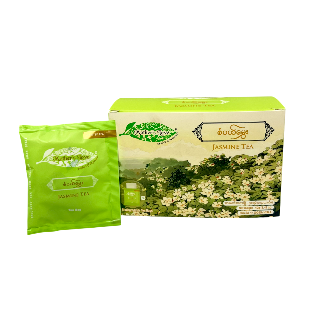 Mother's Love - Jasmine Tea (20 Tea bag) (40g) စပယ်မွေး လက်ဖက်
