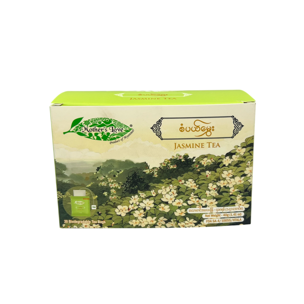Mother's Love - Jasmine Tea (20 Tea bag) (40g) စပယ်မွေး လက်ဖက်