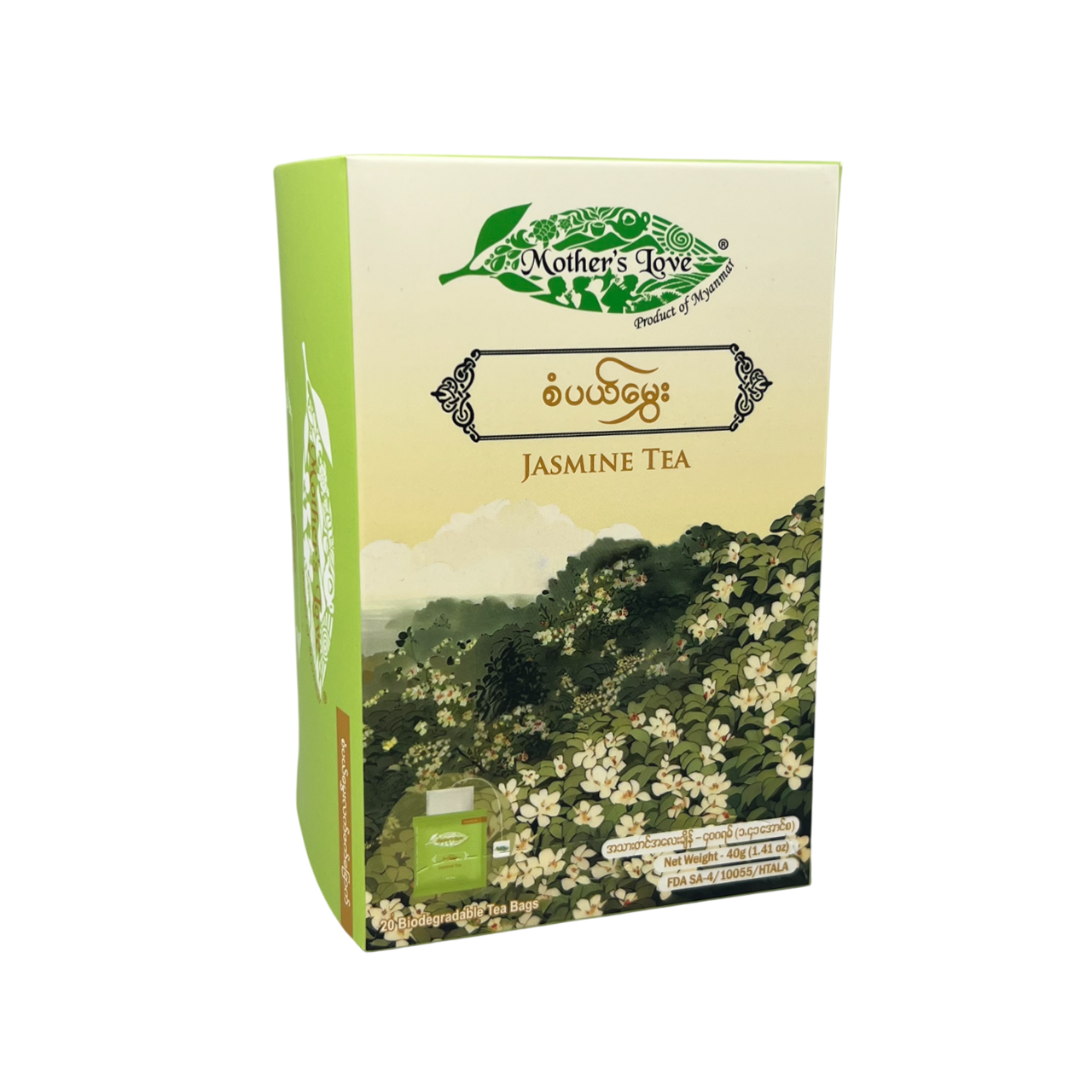 Mother's Love - Jasmine Tea (20 Tea bag) (40g) စပယ်မွေး လက်ဖက်