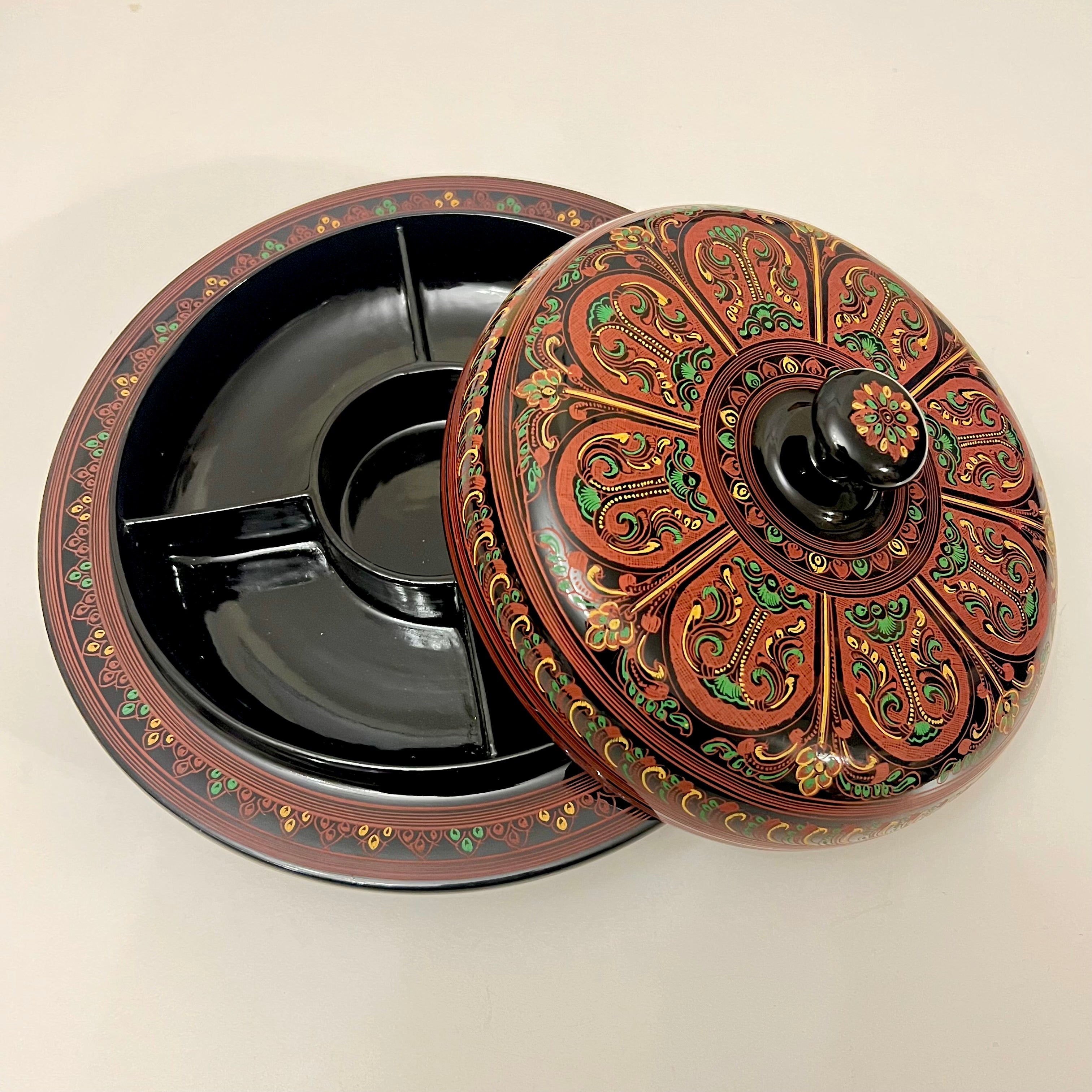 Myanmar Lacquerware Tea Leaf Salad Serving Bold, 8 inches - 3 – Myanmar ...