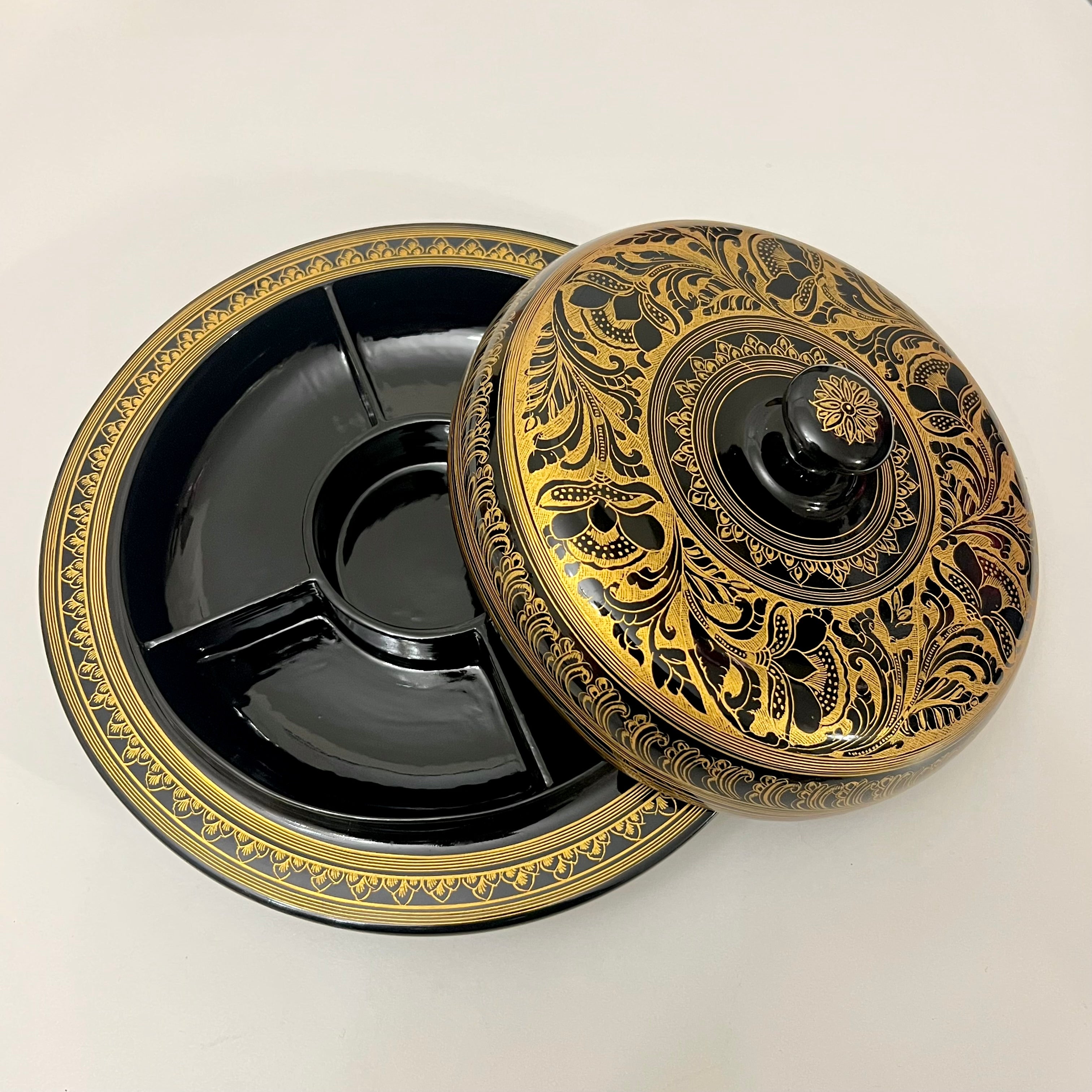 Myanmar Lacquerware Tea Leaf Salad Serving Bold, 8 inches - 4 – Myanmar ...