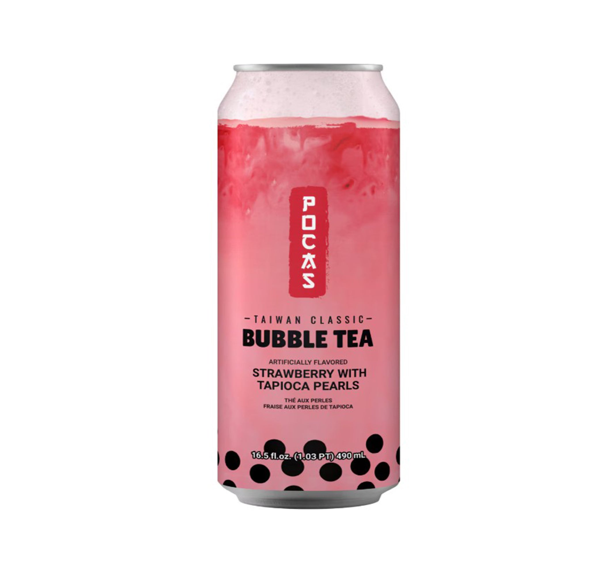 POCAS - Bubble Tea Strawberry Flavor (490ml)
