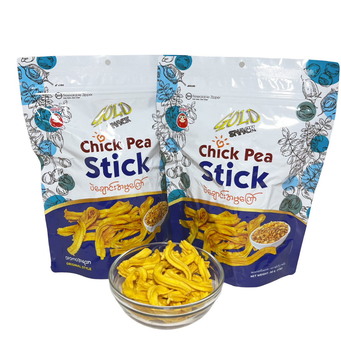 Gold Snack - Chickpea Stick (ပဲချောင်းအမွကြော်)