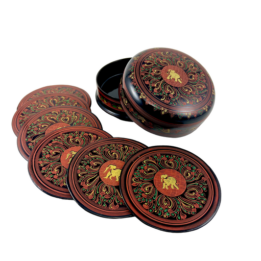 Myanmar Lacquerware Coaster - 4