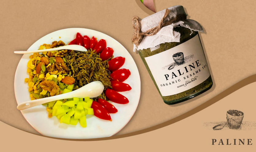 Paline Organic Sesame Tea Paste (7.06oz) ပလိုင်းလက်ဖက်အနှစ်