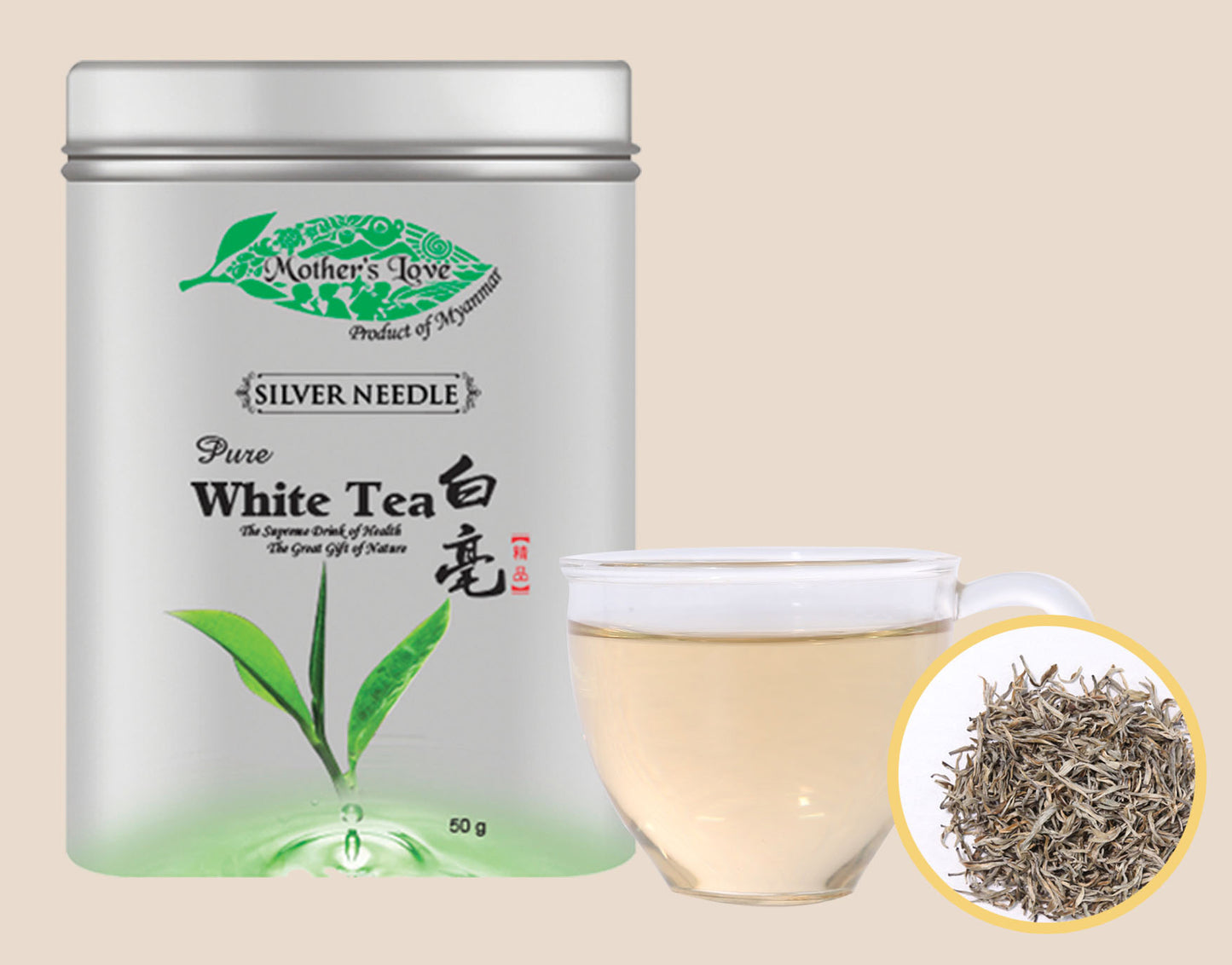 Mother's Love - Silver Needle White Tea (50g) လက်ဖက်ခြောက်