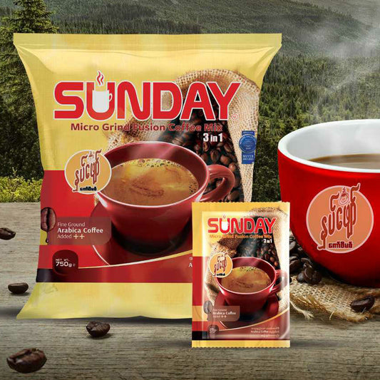 Sunday 3in1 Instant Coffee  (ဆန်း ဒေး ကော် ဖီ မစ် - နှပ် ဖျော်)