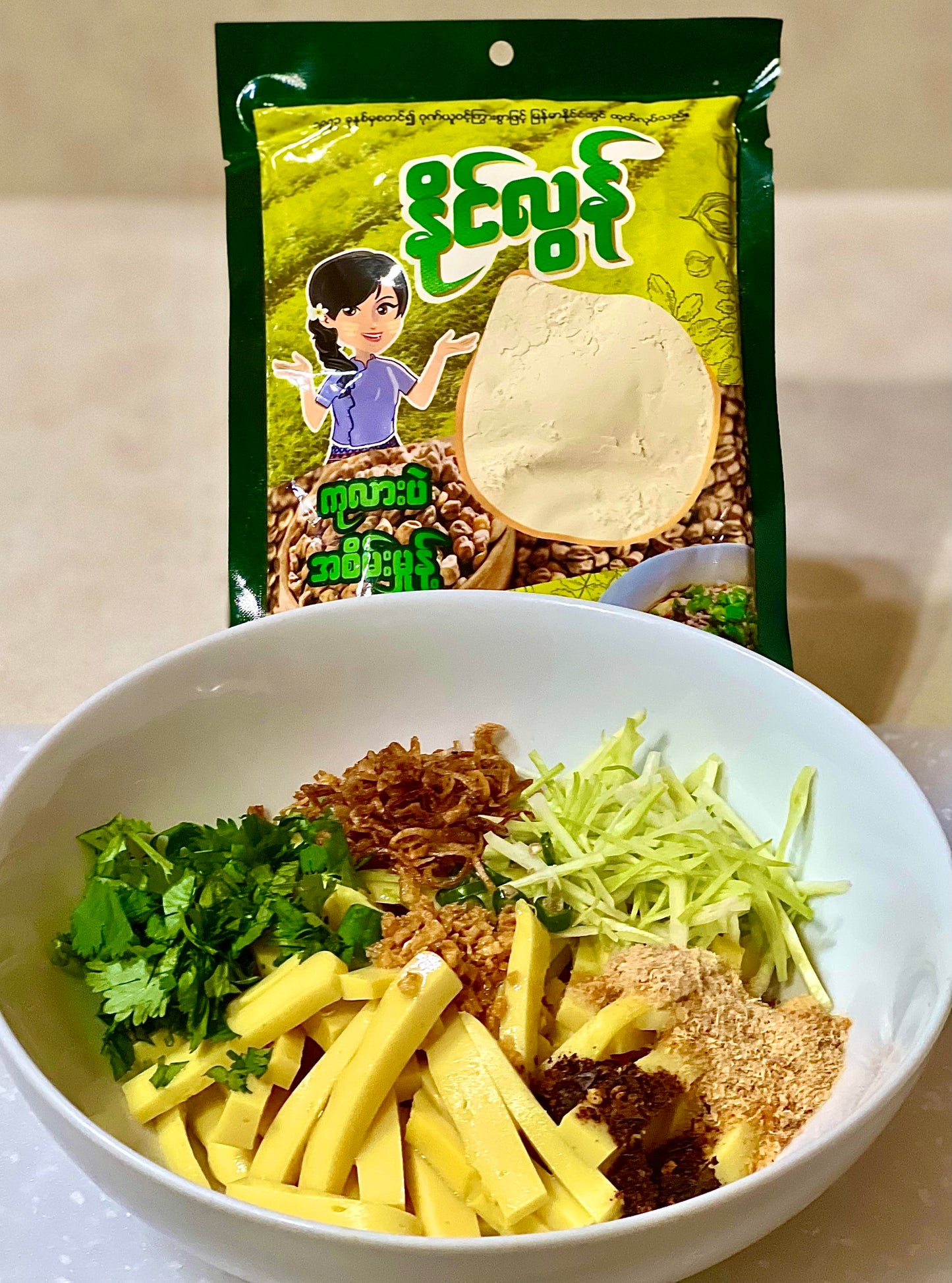 Nylon - Pure Chick-Pea Powder  150g နိုင်လွန် ကုလားပဲ အစိမ်းမှုန့်