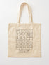 Burmese Alphabets Tote Bag (Words in Black Color)
