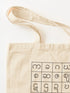 Burmese Alphabets Tote Bag (Words in Black Color)