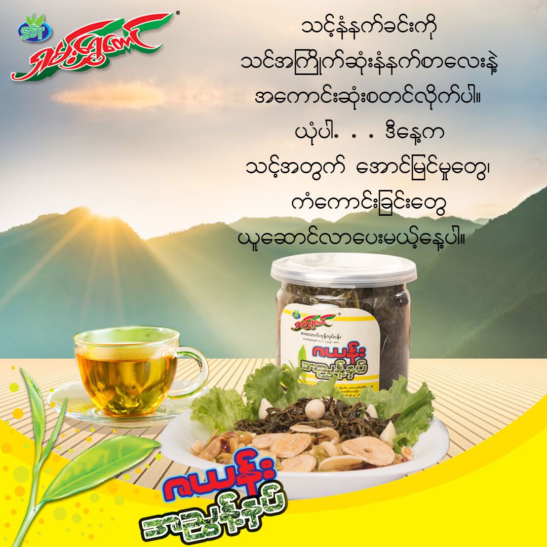 Shan Shwe Taung Zayan Tea Leaves ( ရှမ်း ရွှေ တောင် ဇ ယန်း ) 320g x 36 packs